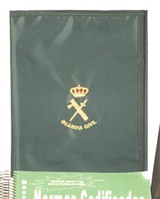 Carpeta nylon bordada portaboletines verde o negra tamaño folio